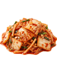 Kimchi coreean tradițional — varză chinezească fermentată cu sos de chili