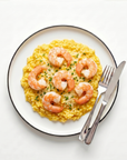 Risotto alla milanese cu șofran și creveți Black Tiger
