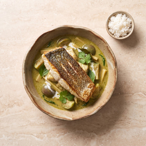 Barramundi in green curry