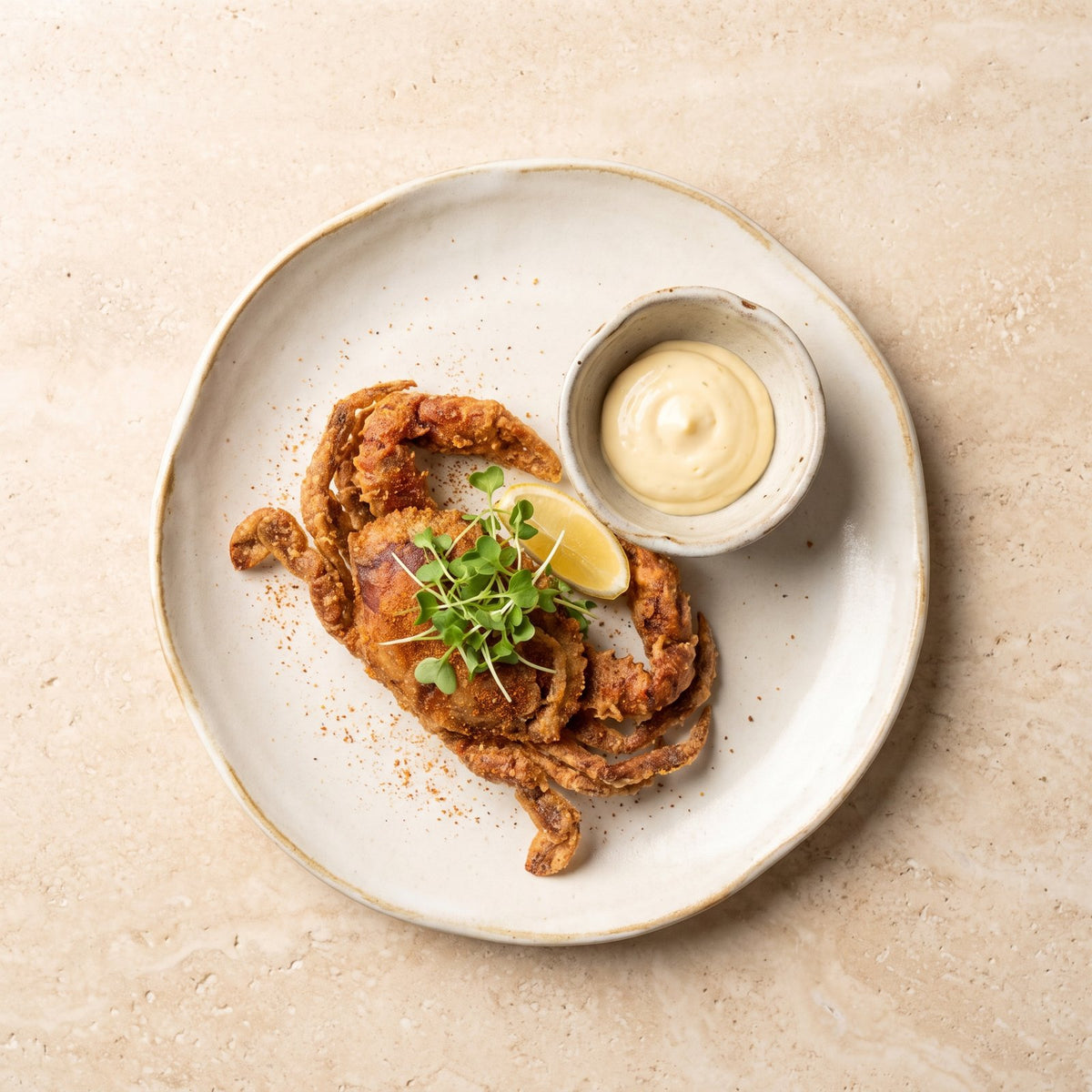 Crab soft-shell crocant