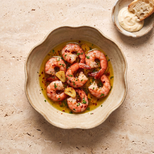 Gambas al ajillo with Argentinian shrimp
