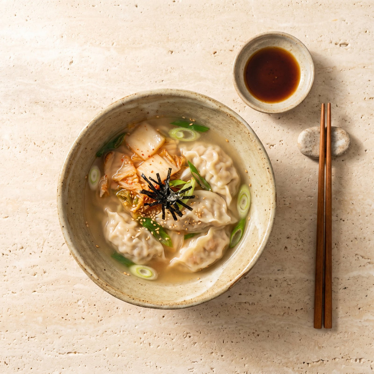 Mandu-guk cu kimchi