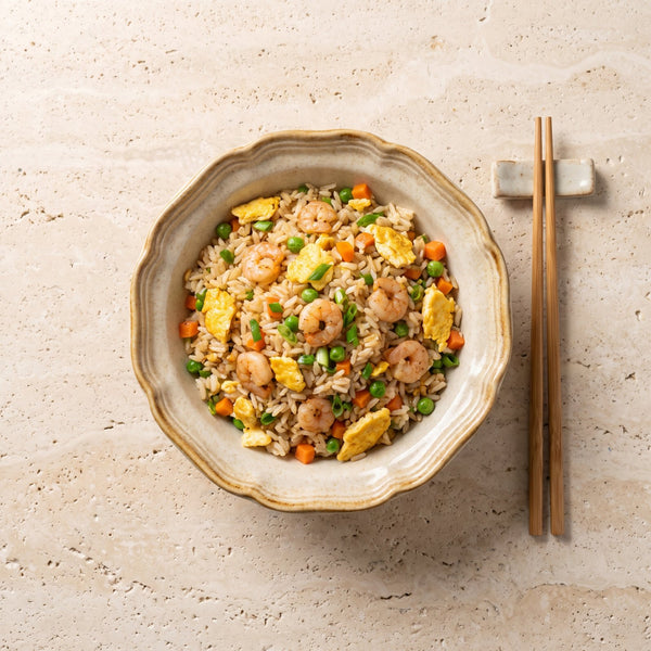 Fried rice with shrimp and egg
