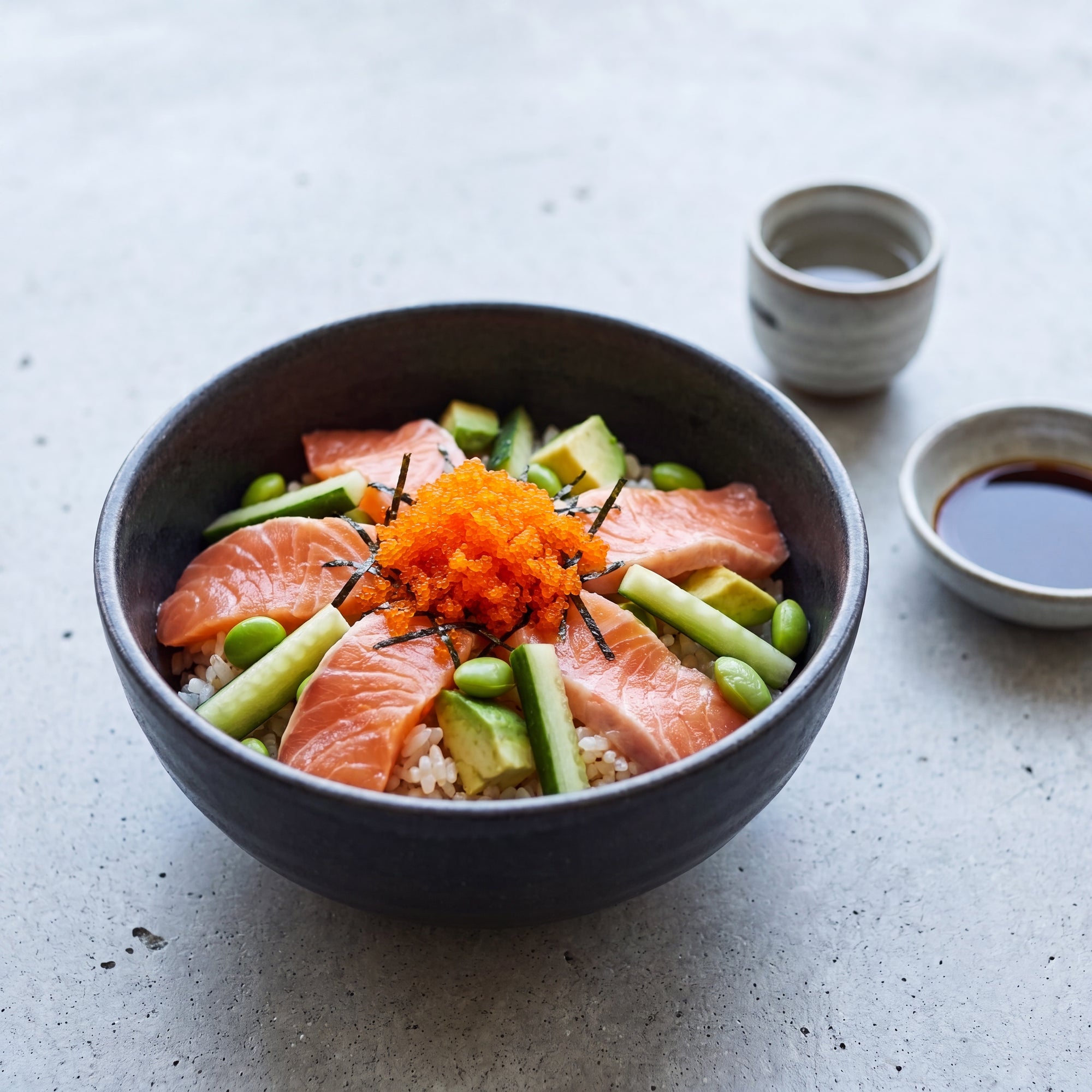 Chirashi cu Masago Orange, sugestie de servire