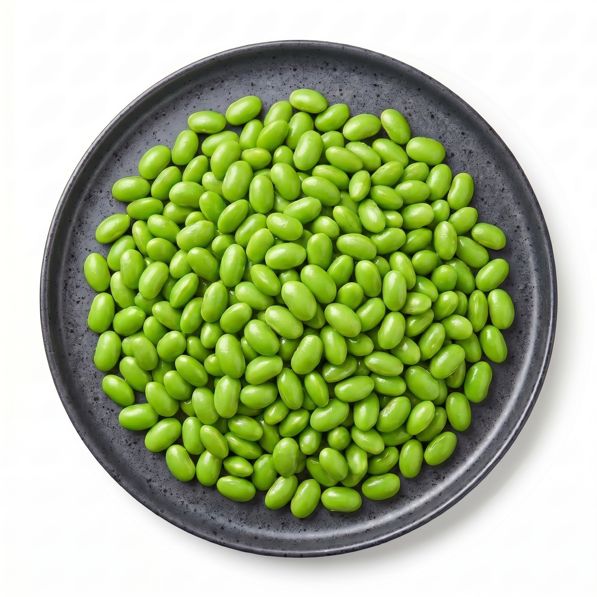 Edamame boabe decojite pe farfurie — porție servită fără sare