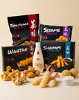 Crispy Weekend box - tempura, karaage, wantan pui, bile susan, mayo