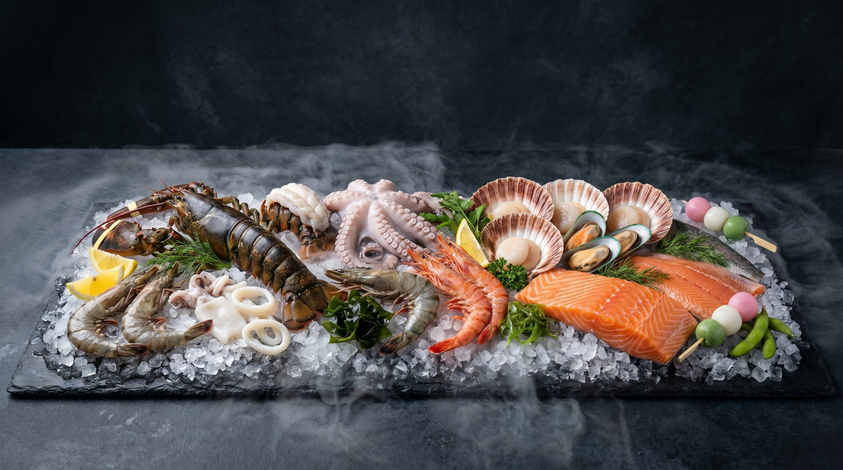 Specialitati seafood premium pe gheata - SeriosFood