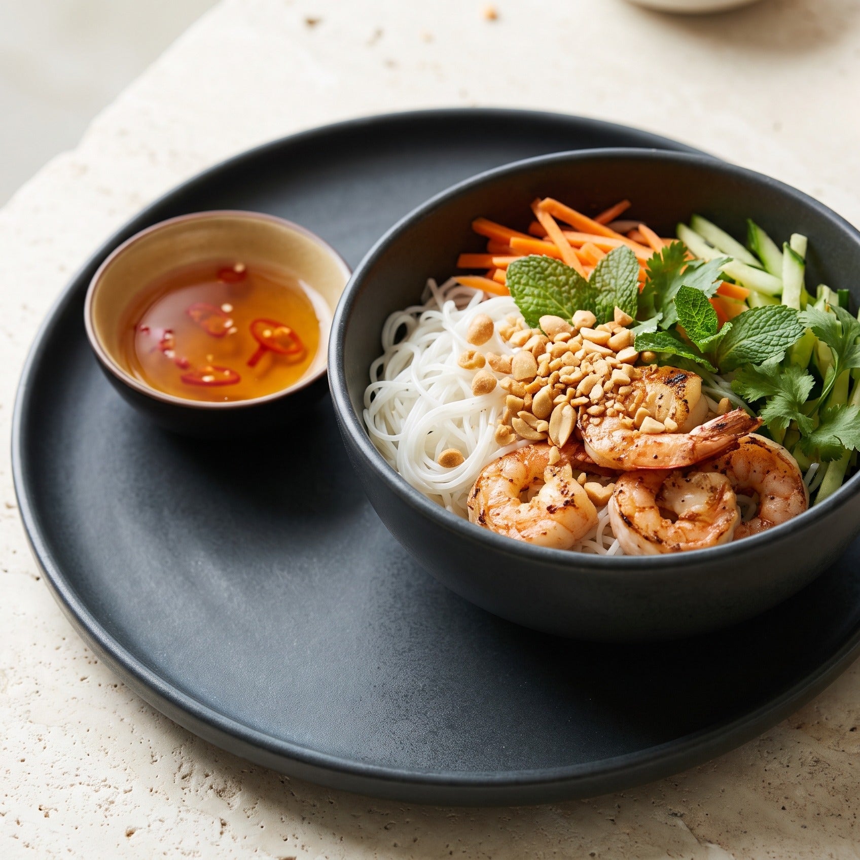 Rețetă Bún bowl vietnamez cu creveți – SeriosFood