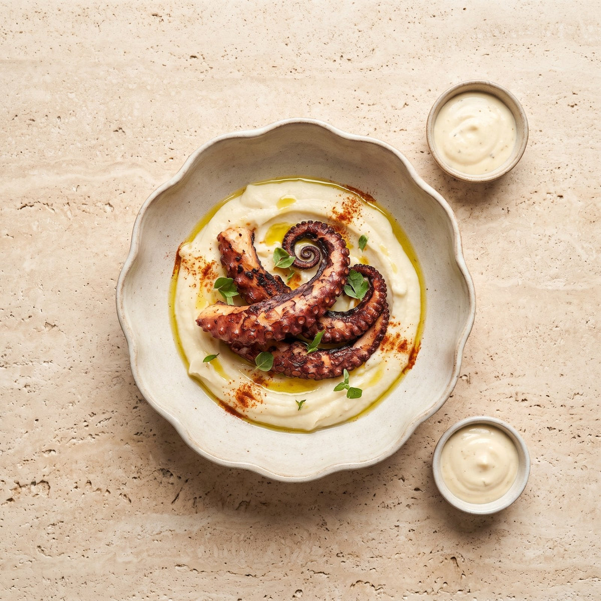 Rețetă Caracatiță la grătar cu piure afumat – SeriosFood