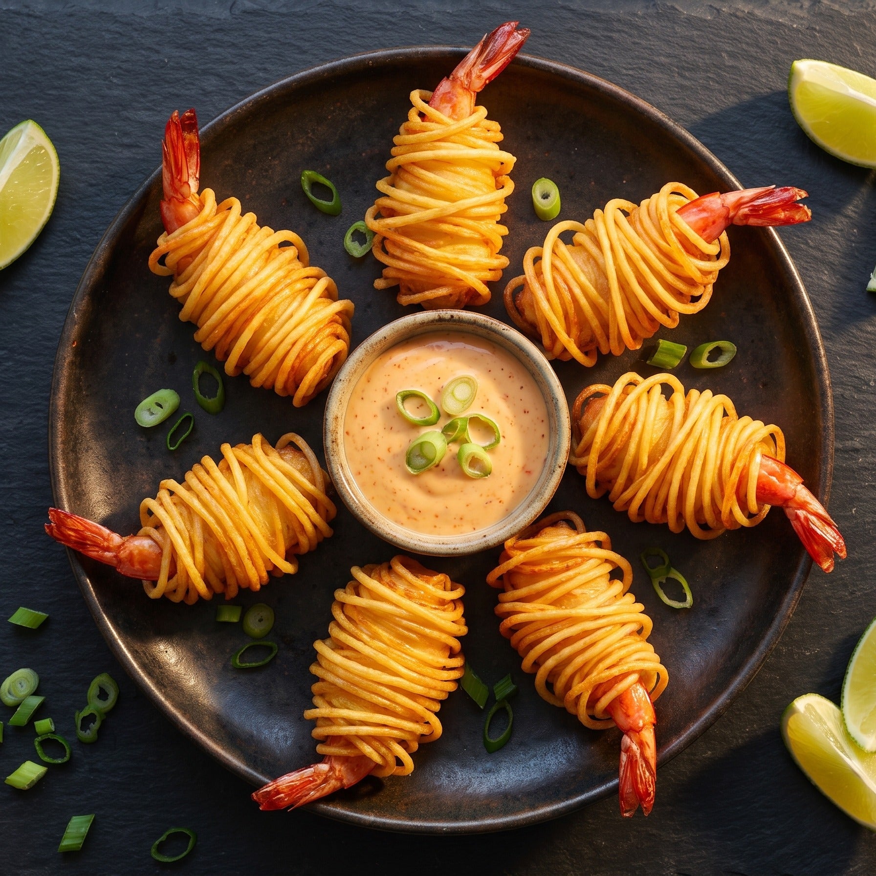 Rețetă Cuiburi de creveți cu spicy mayo – SeriosFood