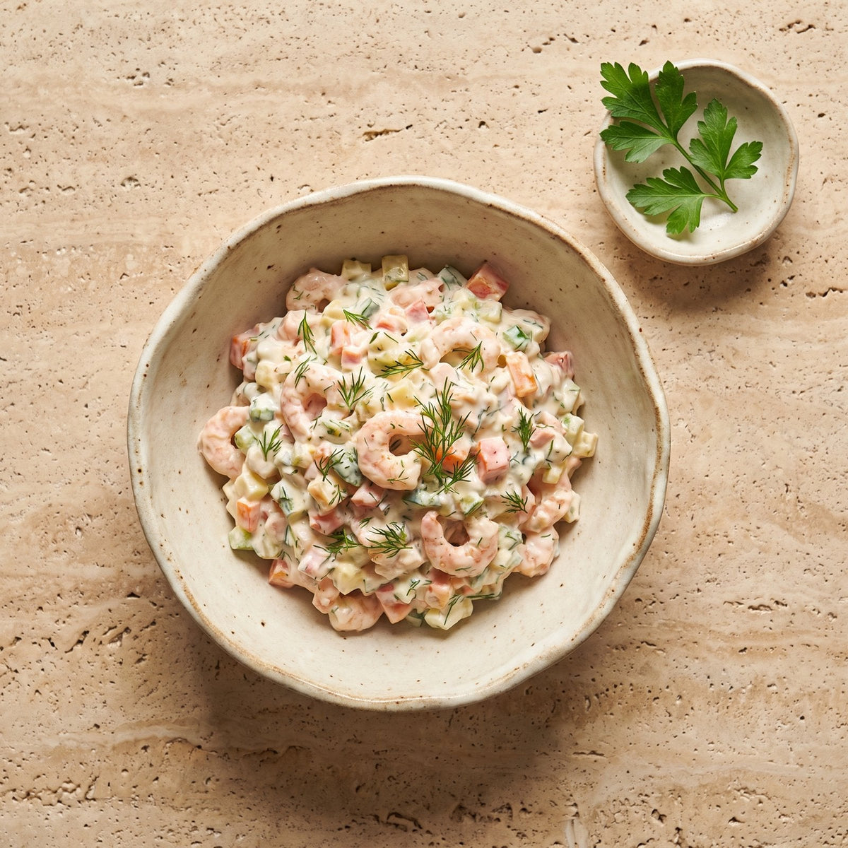 Rețetă Salată de creveți cu maioneză – SeriosFood