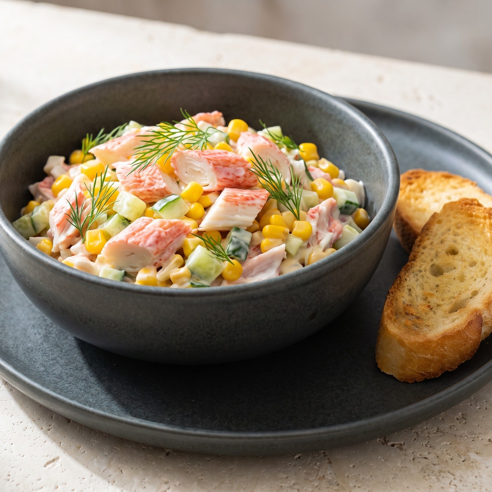 Rețetă Salată de surimi ca la noi – SeriosFood