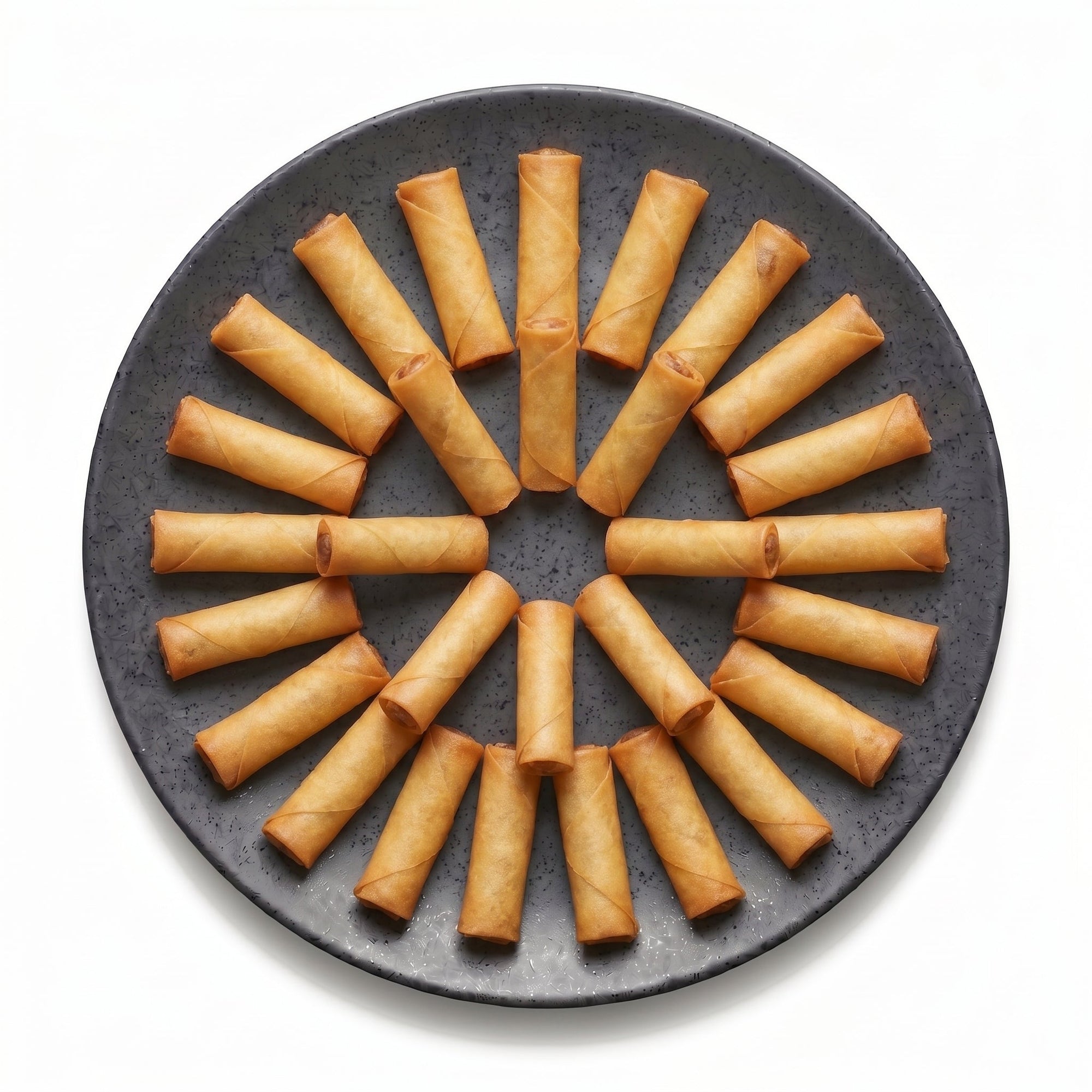 Rulouri cu Banană — 24 buc sunburst pe farfurie