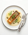 Barramundi la tigaie cu piele crocanta si beurre blanc