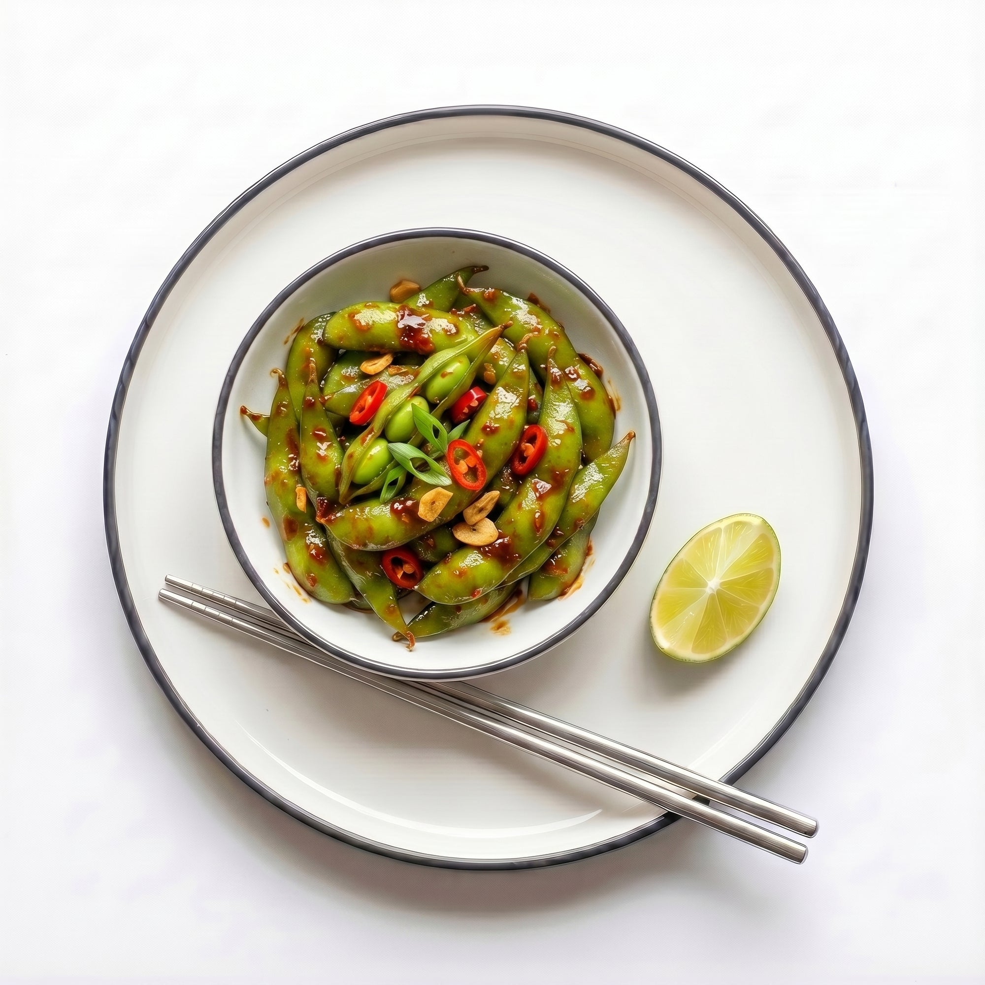 Cum savurezi Edamame premium — wok cu chili-miso, lime, usturoi prăjit