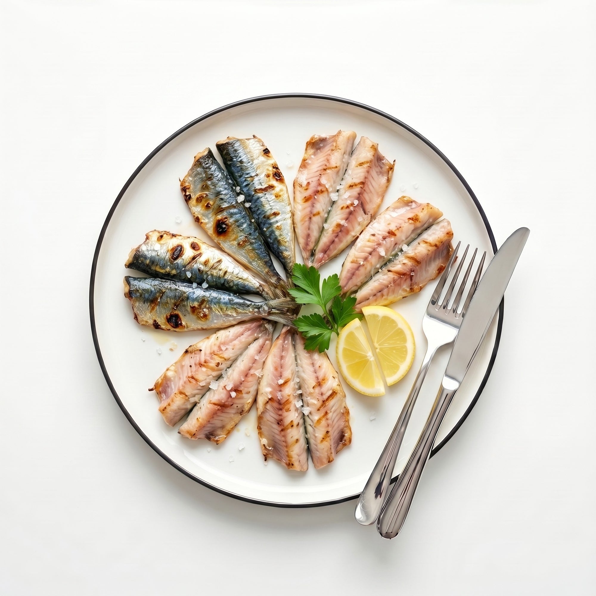 Sardinella butterfly la gratar cu lamaie
