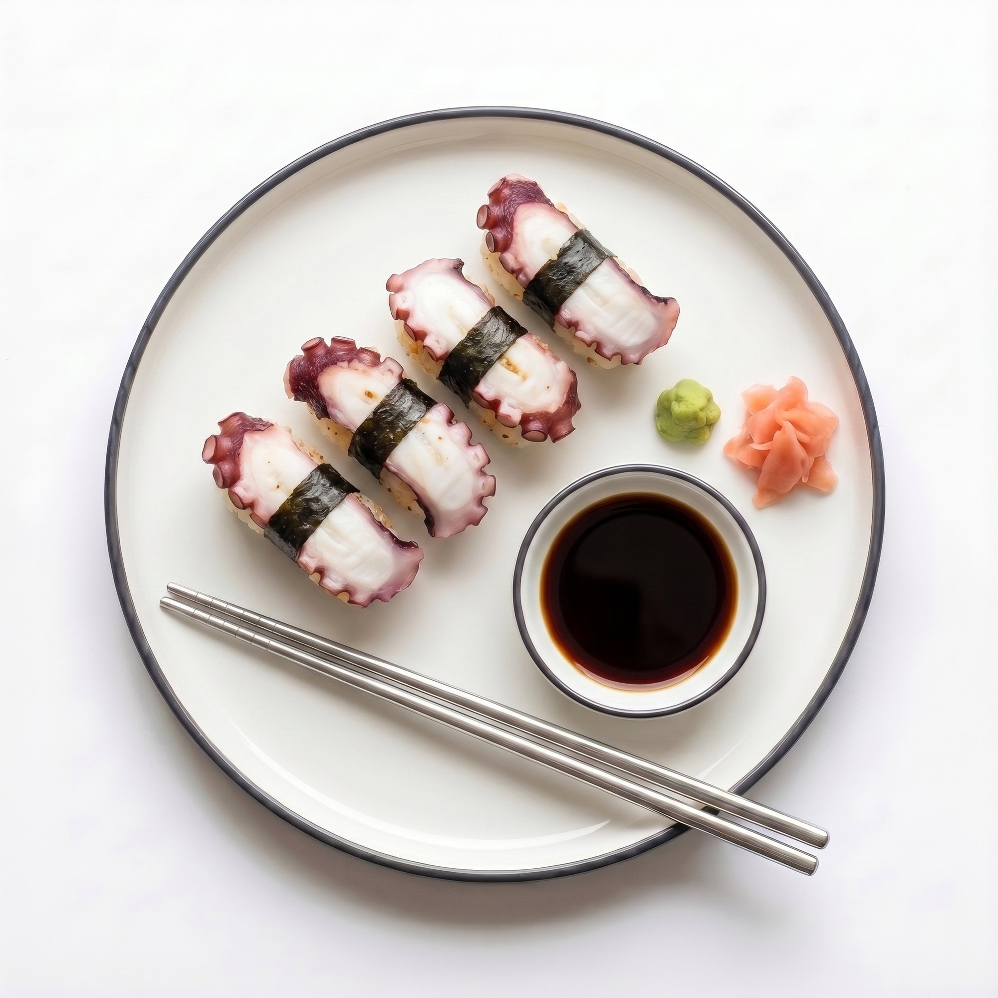 Cum savurezi Caracatiță — 4 tako nigiri cu shoyu